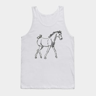 Playful horse- sketch Tank Top